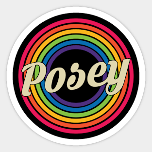 Posey - Retro Rainbow Style Sticker